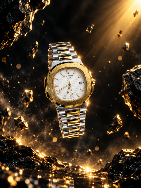 Patek Philippe 2 Tone (Lined White Dial)